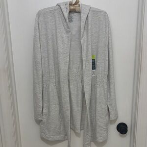 Kohl's Light Gray Hooded Cardigan